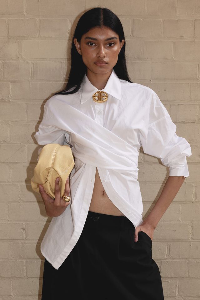 Vacanza Wrap Shirt in White