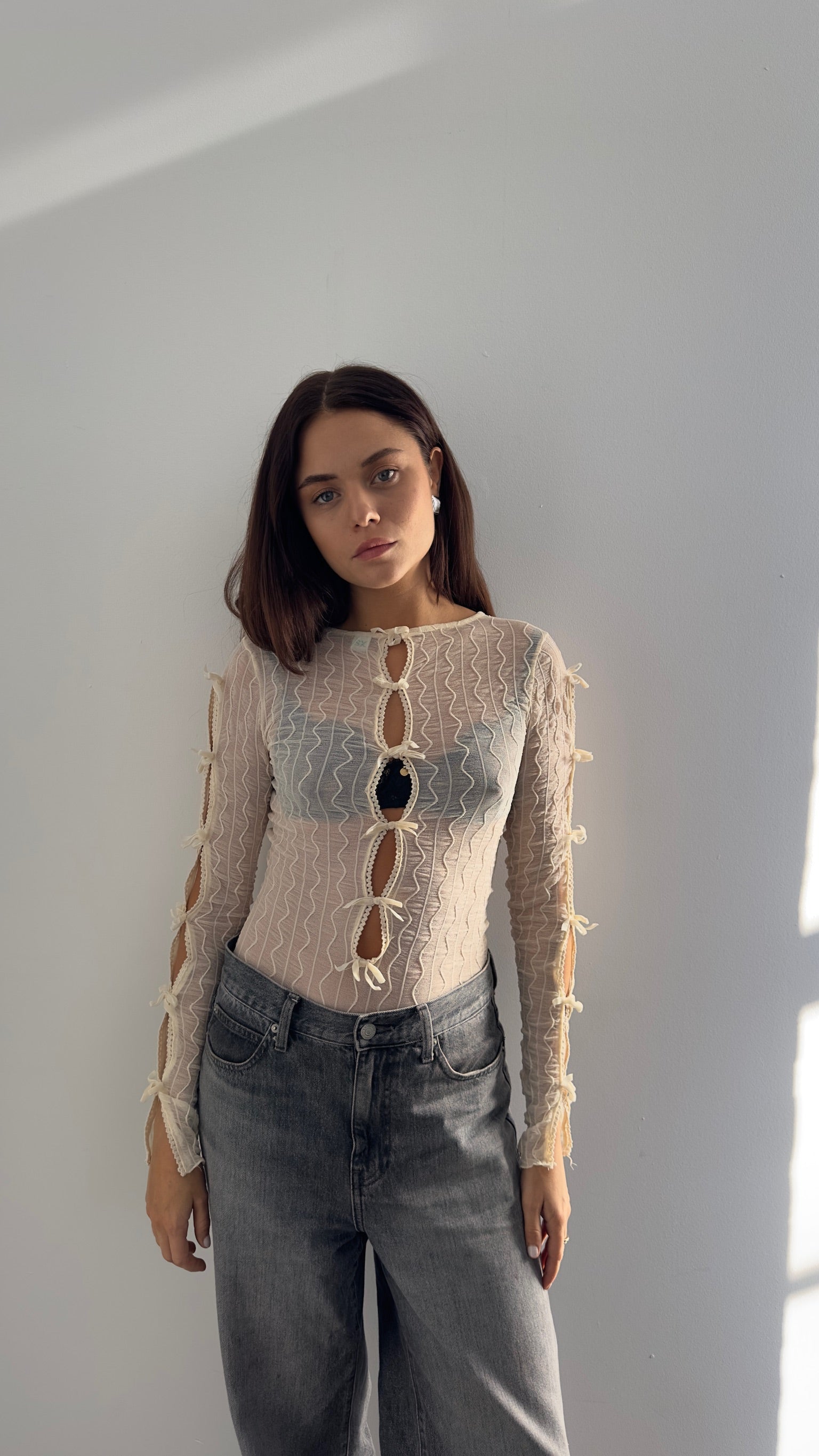 ROSS BOW MOCKNECK TOP