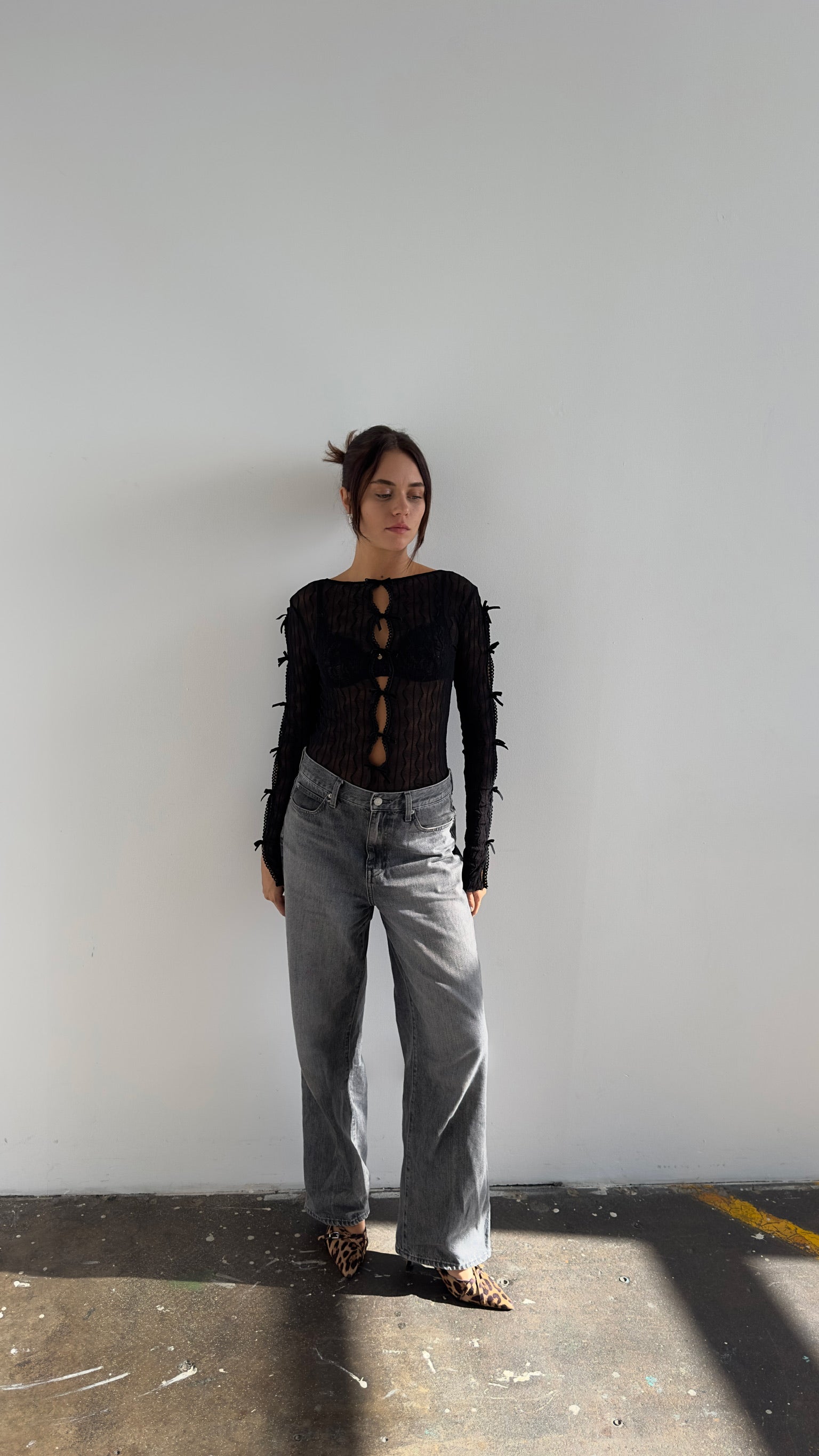 ROSS BOW MOCKNECK TOP - Night