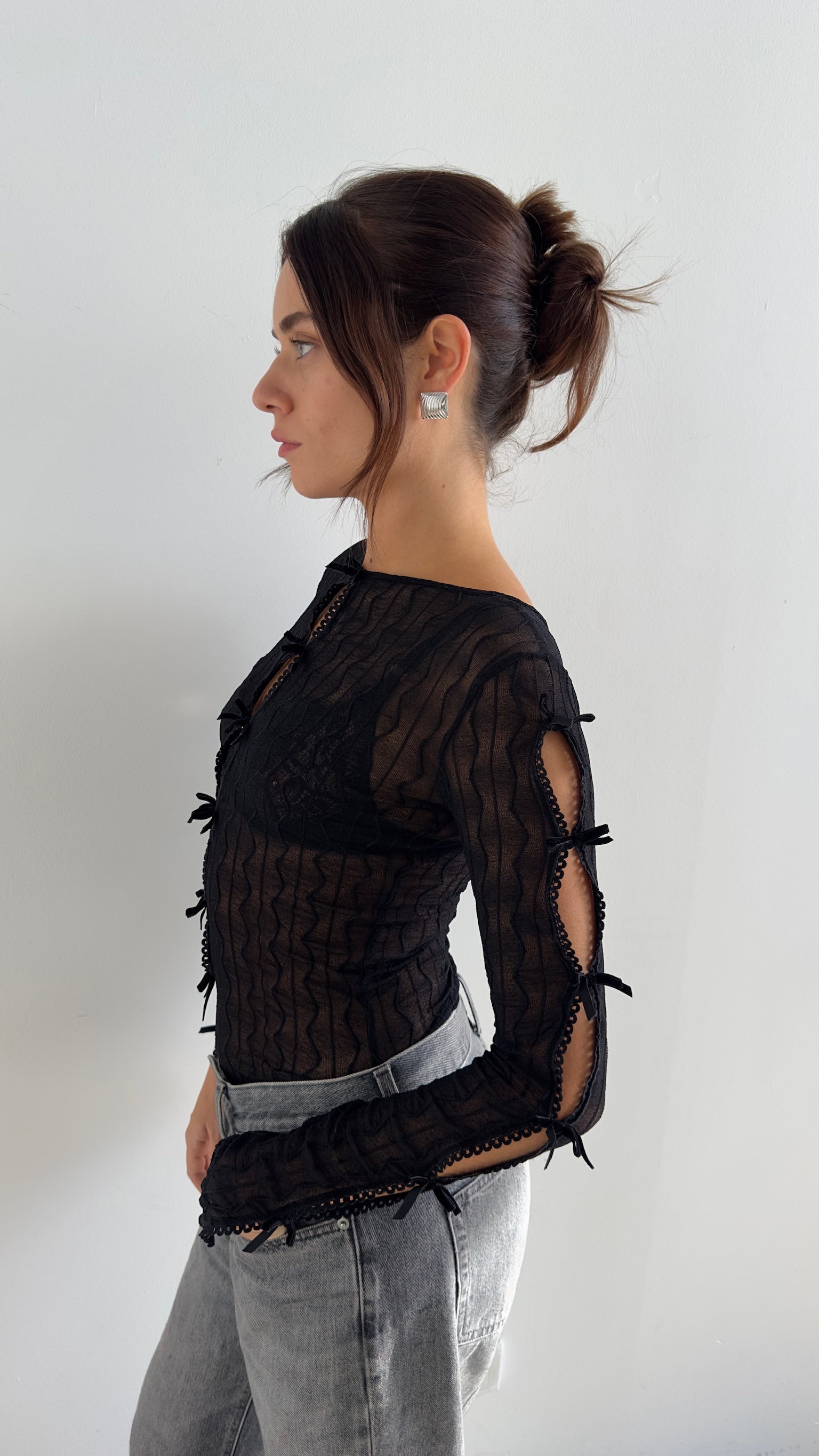 ROSS BOW MOCKNECK TOP - Night