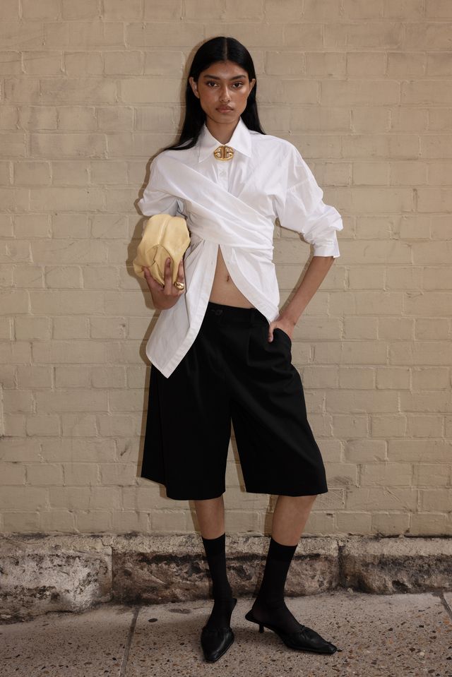 Vacanza Wrap Shirt in White
